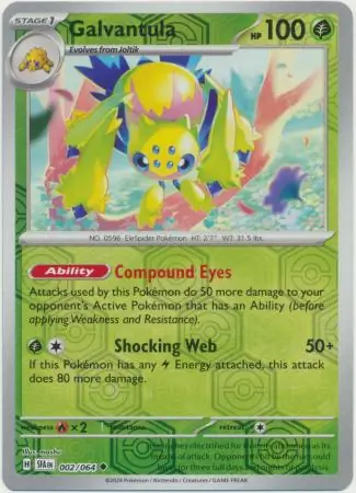 Galvantula Reverse Holo Pokemon card from Shrouded Fable
