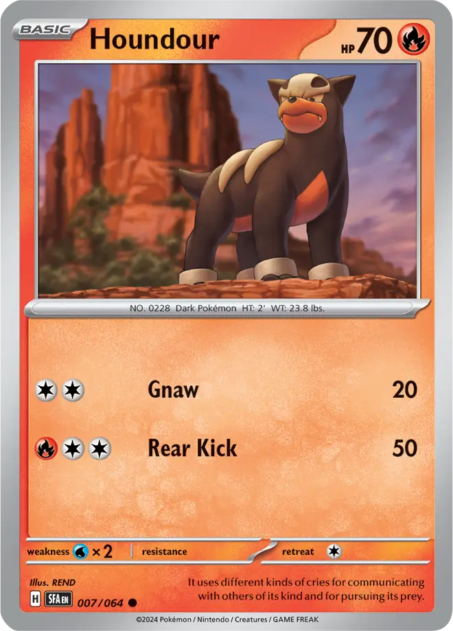 Houndour Pokemon card from Shrouded Fable