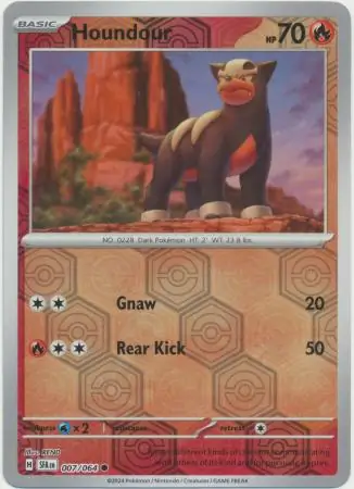 Houndour Reverse Holo Pokemon card from Shrouded Fable