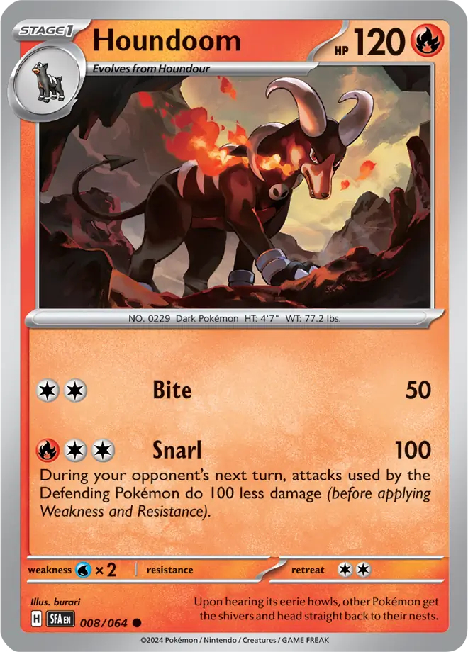 Houndoom Pokemon card from Shrouded Fable