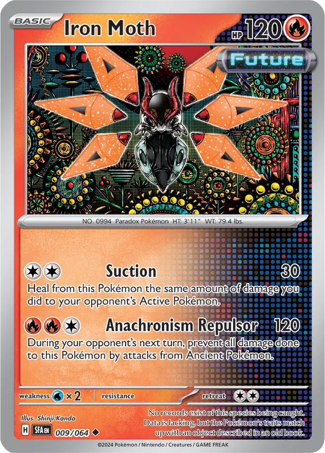 Iron Moth Pokemon card from Shrouded Fable