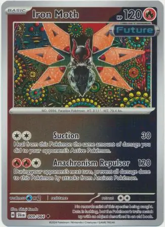 Iron Moth Reverse Holo Pokemon card from Shrouded Fable