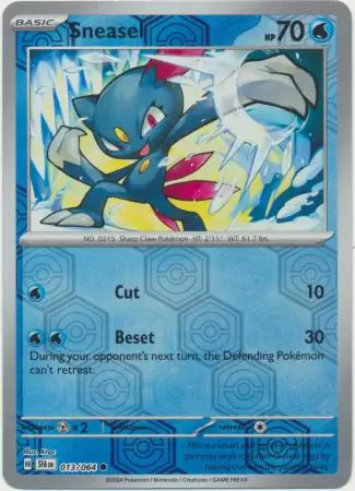 Sneasel Reverse Holo Pokemon card from Shrouded Fable