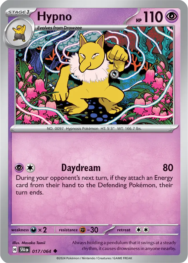 Hypno Pokemon card from Shrouded Fable