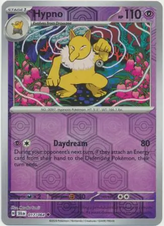 Hypno Reverse Holo Pokemon card from Shrouded Fable