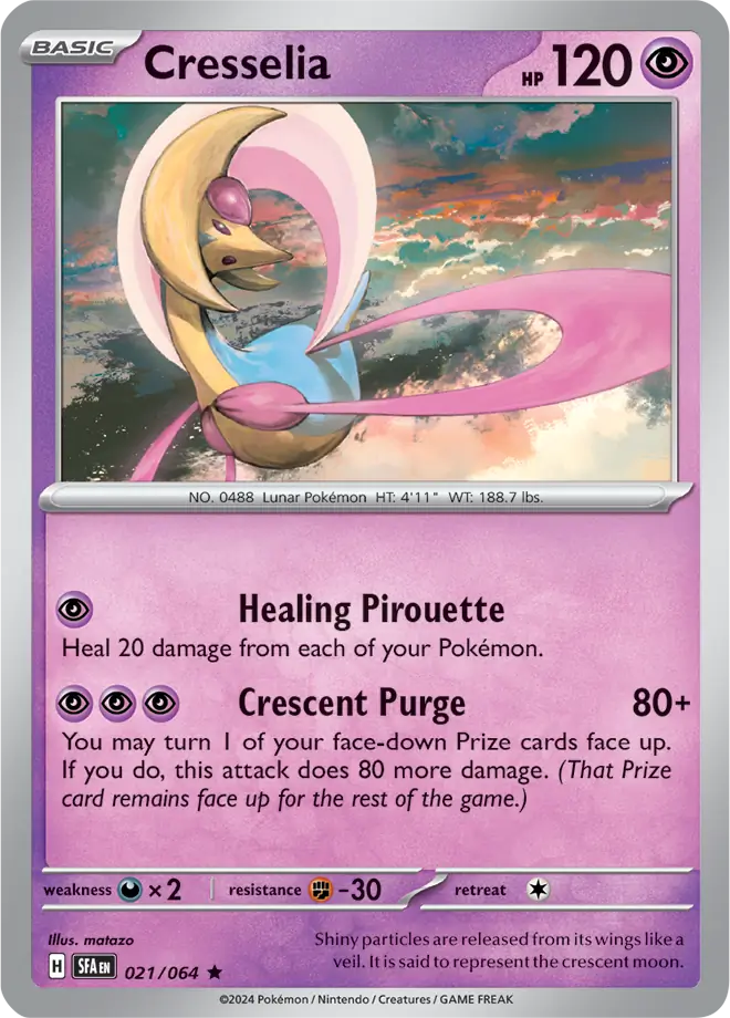 Cresselia Pokemon card from Shrouded Fable