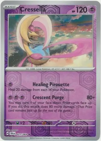 Cresselia Reverse Holo Pokemon card from Shrouded Fable