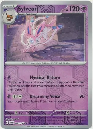 Sylveon Reverse Holo Pokemon card from Shrouded Fable