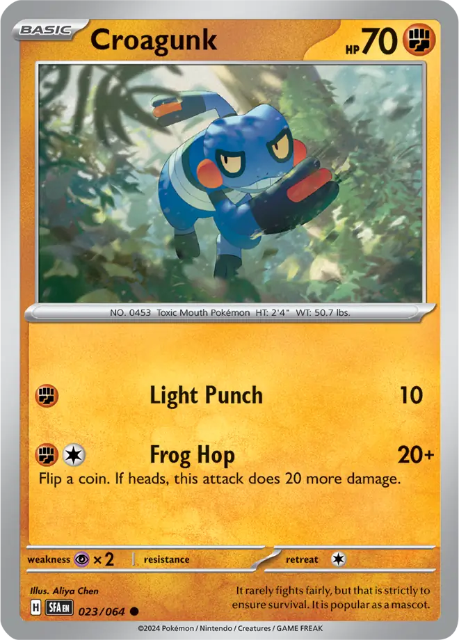 Croagunk Pokemon card from Shrouded Fable