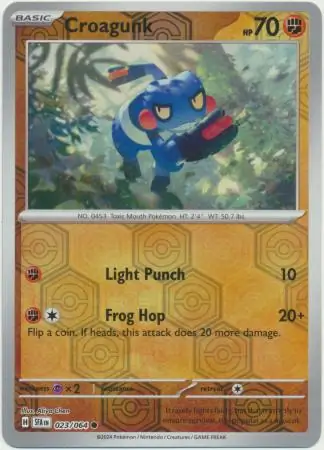 Croagunk Reverse Holo Pokemon card from Shrouded Fable