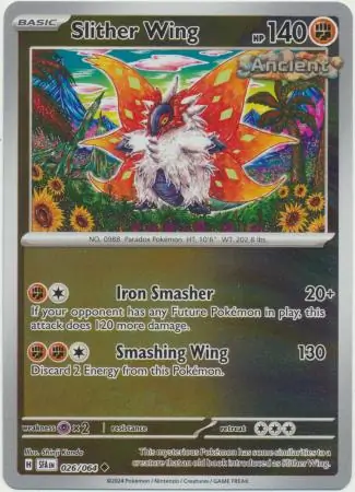 Slither Wing Reverse Holo Pokemon card from Shrouded Fable