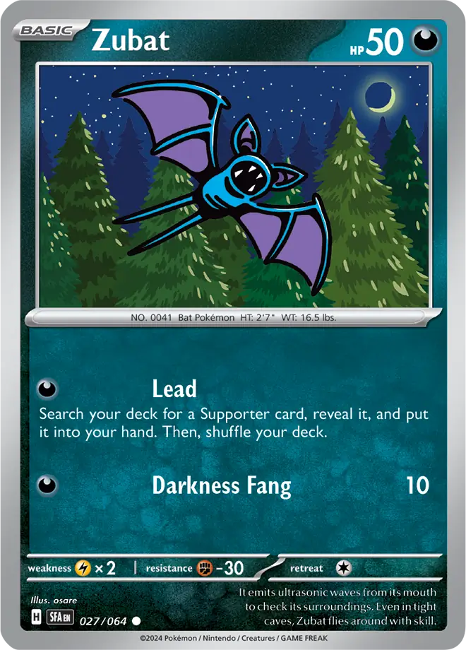 Zubat Pokemon card from Shrouded Fable