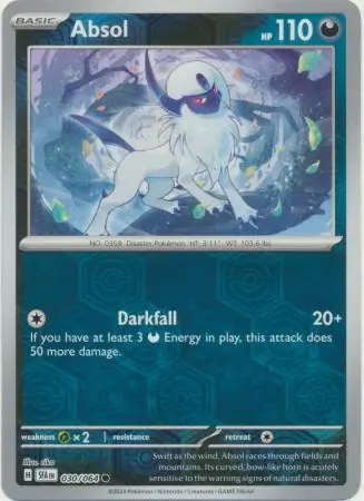 Absol Reverse Holo Pokemon card from Shrouded Fable