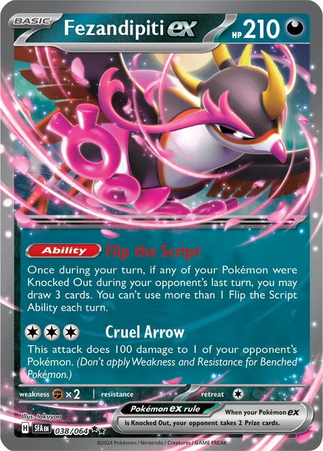 Fezandipiti Pokemon card from Shrouded Fable