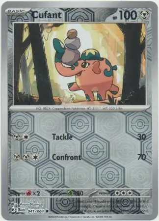 Cufant Reverse Holo Pokemon card from Shrouded Fable