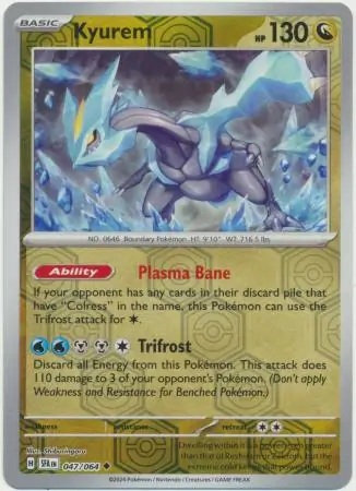 Kyurem Reverse Holo Pokemon card from Shrouded Fable