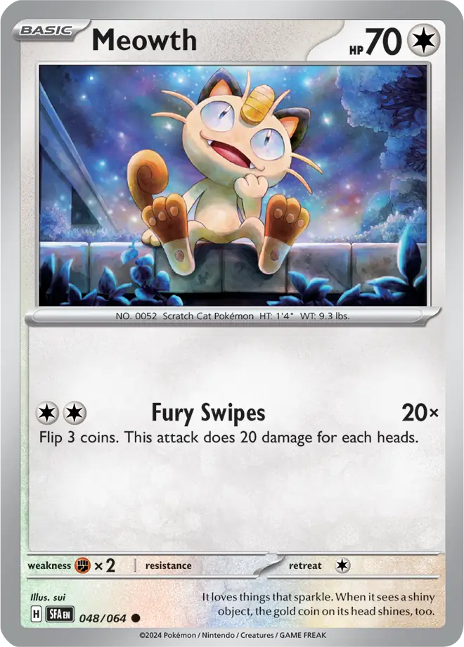Meowth Pokemon card from Shrouded Fable