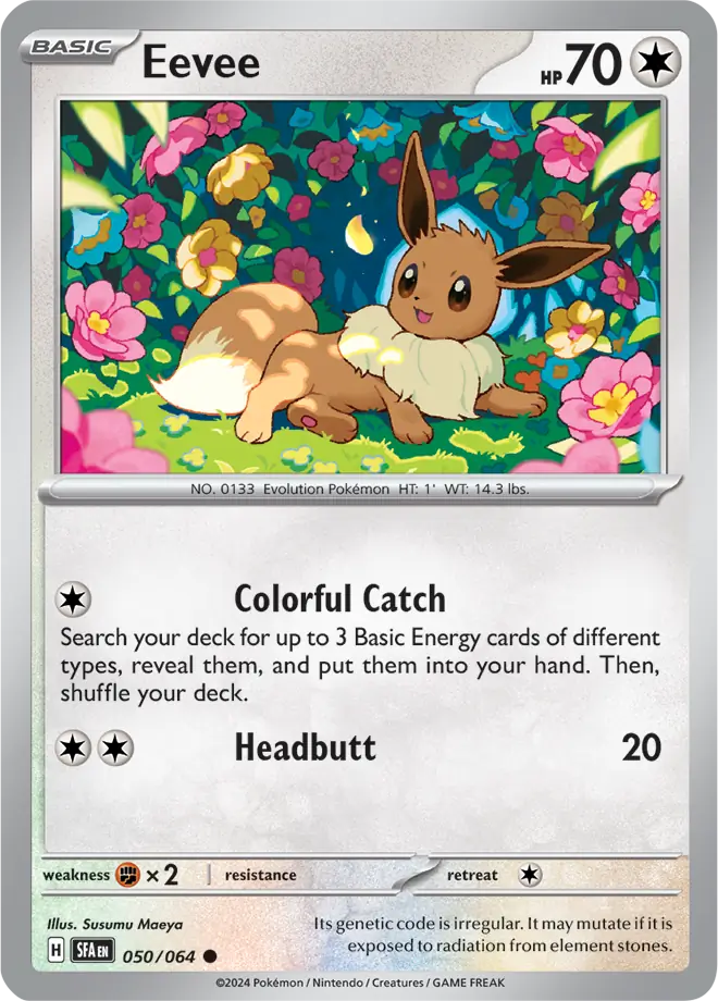 Eevee Pokemon card from Shrouded Fable