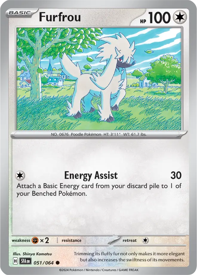 Furfrou Pokemon card from Shrouded Fable