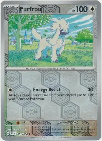 Furfrou Reverse Holo Pokemon card from Shrouded Fable