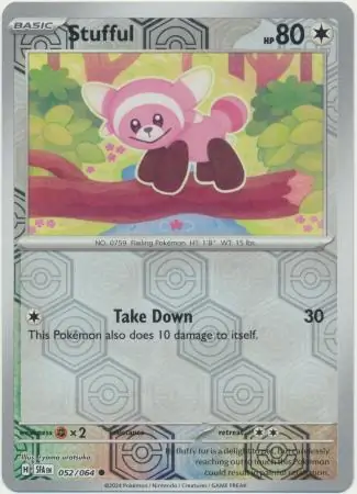 Stufful Reverse Holo Pokemon card from Shrouded Fable
