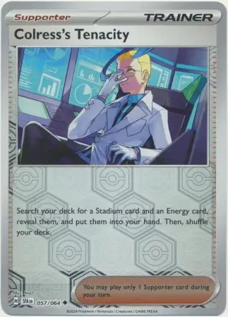 Colress's Tenacity Reverse Holo Pokemon card from Shrouded Fable