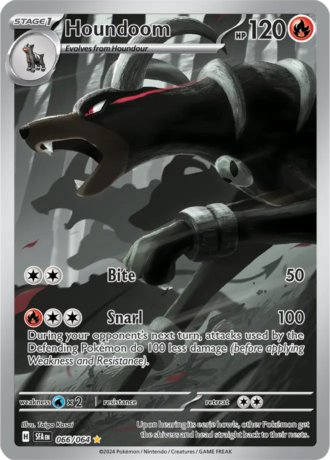 Houndoom Pokemon card from Shrouded Fable
