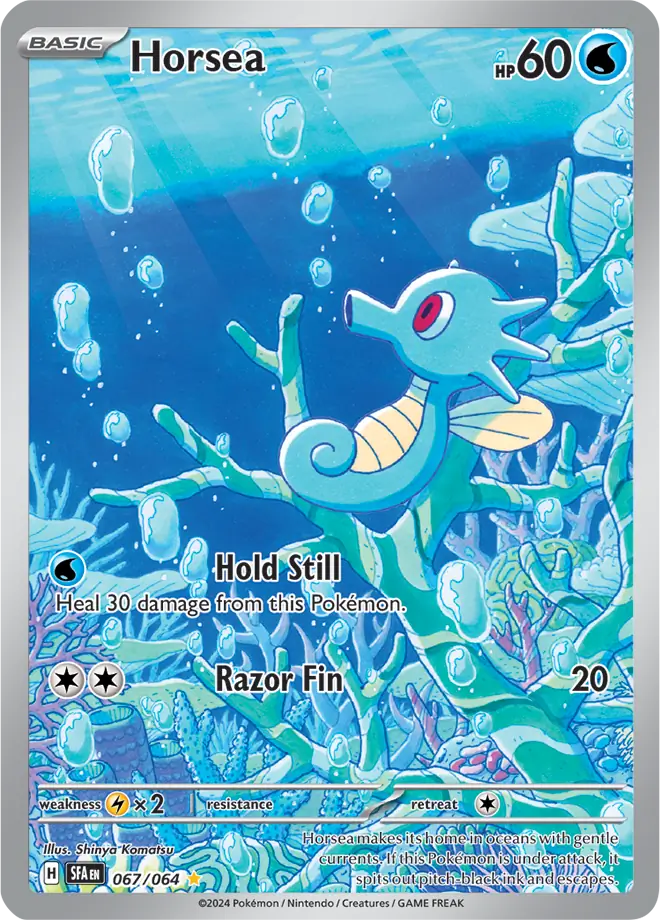 Horsea Pokemon card from Shrouded Fable