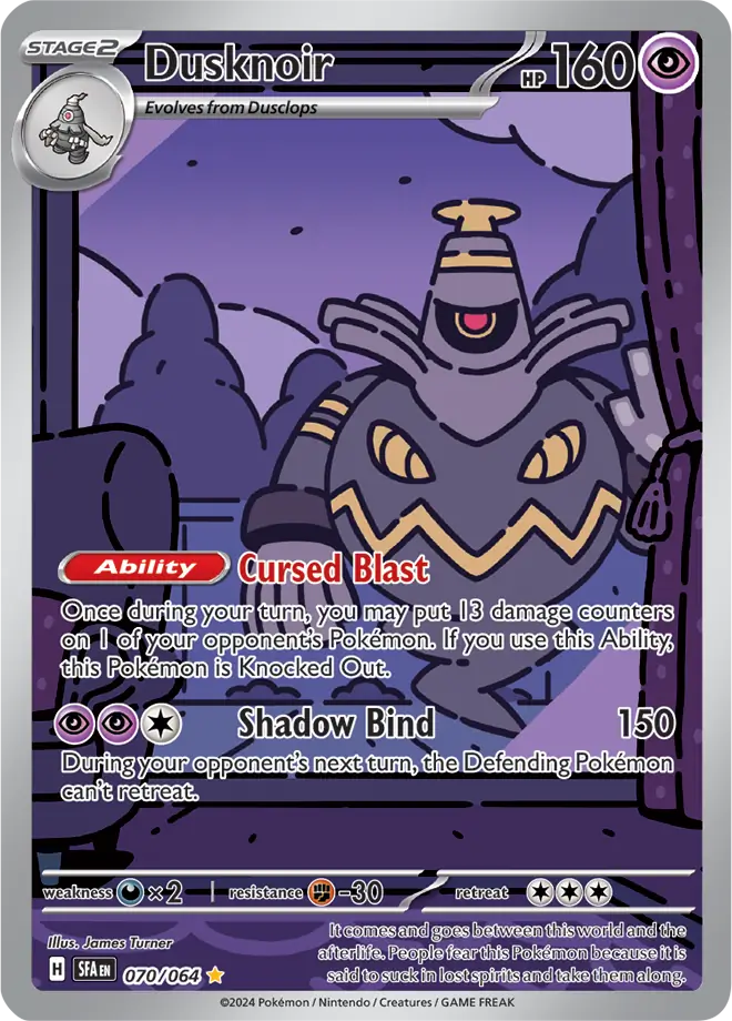 Dusknoir Pokemon card from Shrouded Fable