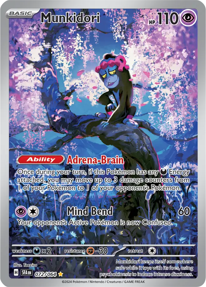 Munkidori Pokemon card from Shrouded Fable