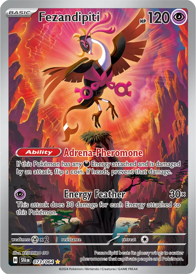 Fezandipiti Pokemon card from Shrouded Fable