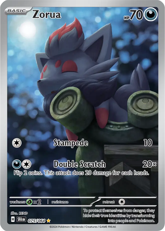 Zorua Pokemon card from Shrouded Fable