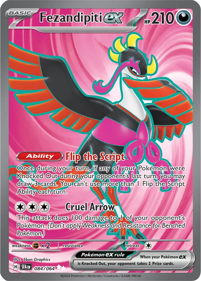 Fezandipiti Pokemon card from Shrouded Fable