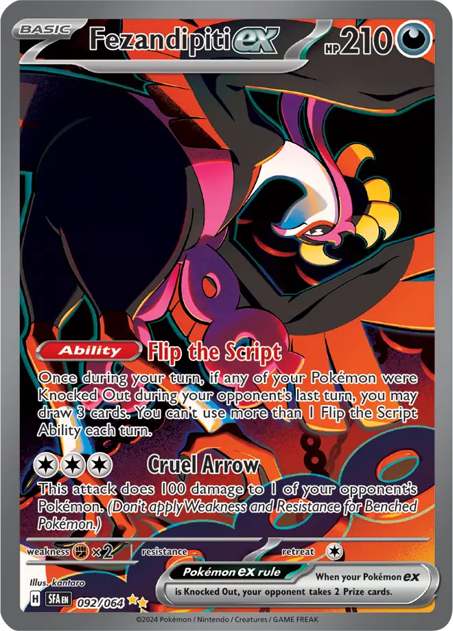 Fezandipiti Pokemon card from Shrouded Fable