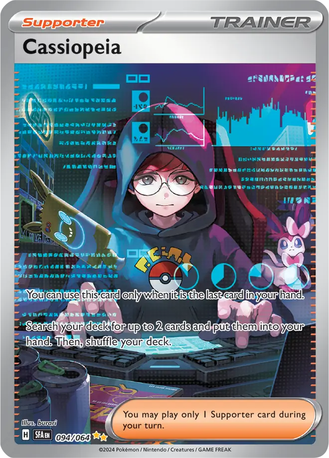 Cassiopeia Pokemon card from Shrouded Fable