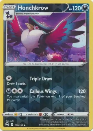 Honchkrow Reverse Holo