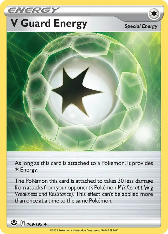 V Guard Energy Pokemon card from Silver Tempest