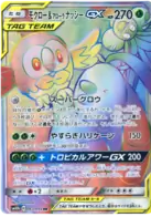 Rowlet & Alolan Exeggutor GX Pokemon card from Sky Legend