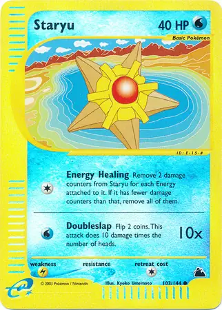 Staryu Reverse Holo Pokemon card from Skyridge