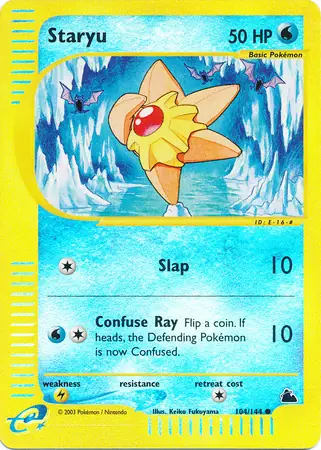 Staryu Reverse Holo Pokemon card from Skyridge