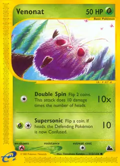 Venonat Pokemon card from Skyridge