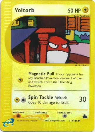 Voltorb Reverse Holo Pokemon card from Skyridge