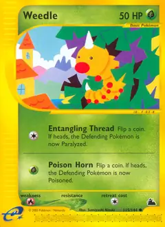 Weedle Pokemon card from Skyridge