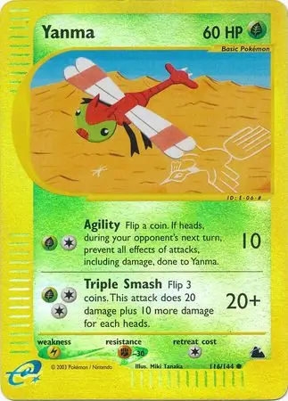 Yanma Reverse Holo Pokemon card from Skyridge