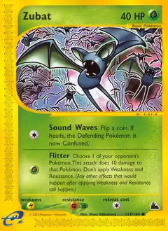 Zubat Pokemon card from Skyridge