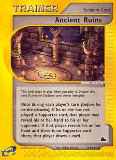 Ancient Ruins Pokemon card from Skyridge