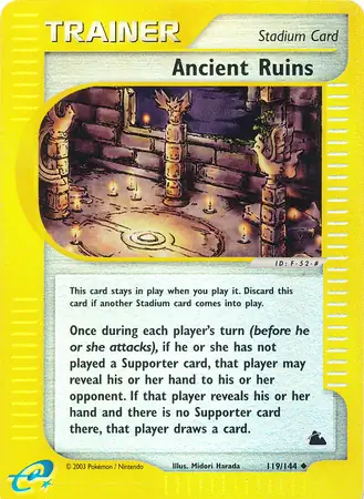 Ancient Ruins Reverse Holo Pokemon card from Skyridge