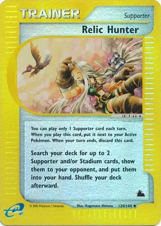 Relic Hunter Reverse Holo Pokemon card from Skyridge