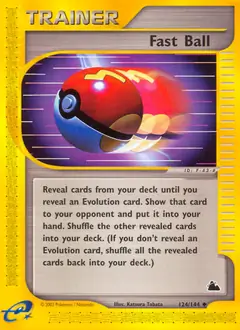 Fast Ball Pokemon card from Skyridge