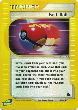 Fast Ball Reverse Holo Pokemon card from Skyridge